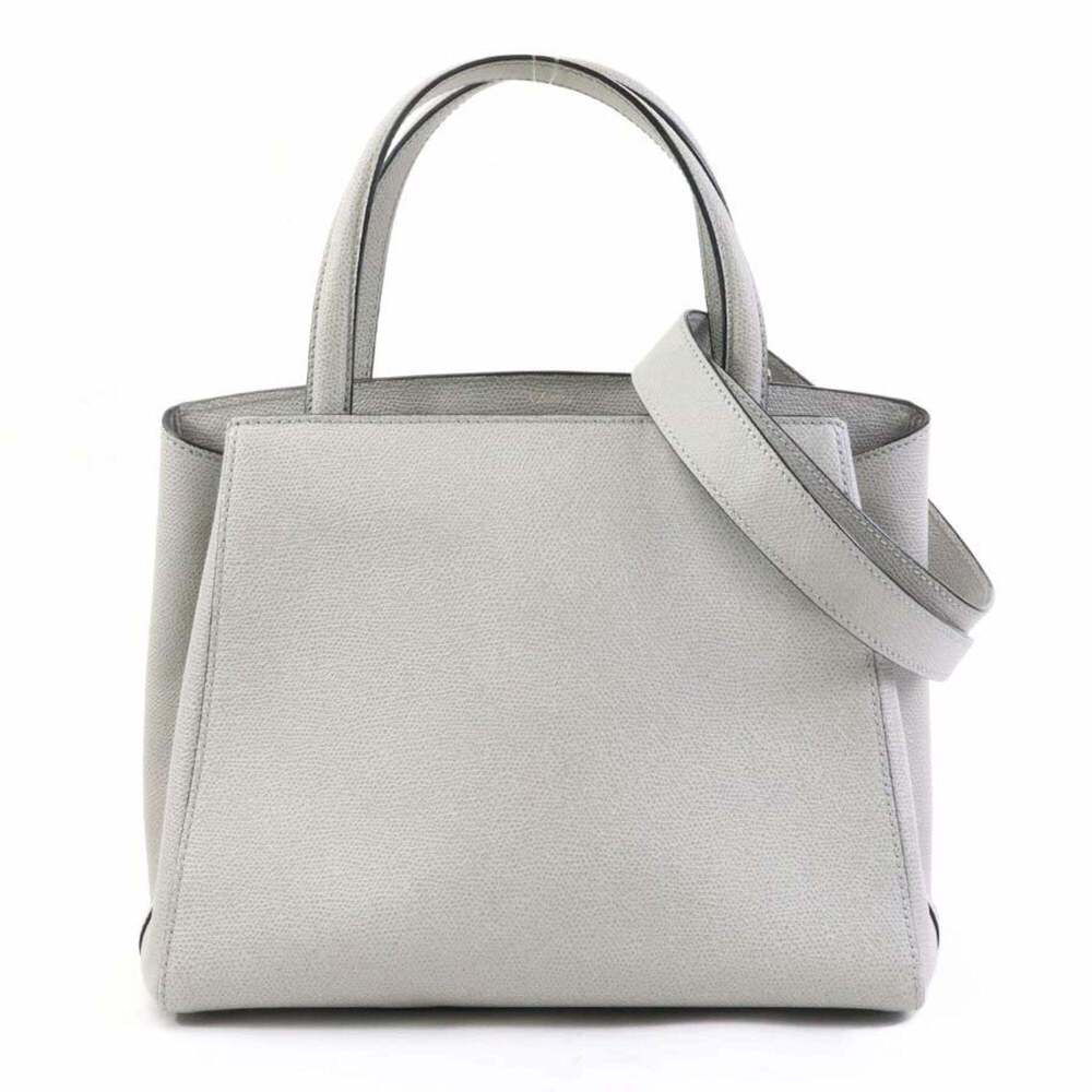 Valextra Handbag Shoulder Bag Triennale Leather Grey Women's 90055a